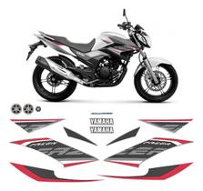 Adesivos Yamaha Fazer 250 2017 2018 Moto Branca + Emblemas