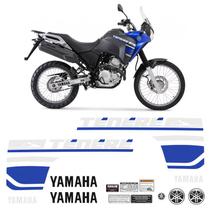 Adesivos Yamaha Tenere 250 2018 Faixa Azul Tanque + Emblemas - SPORTINOX