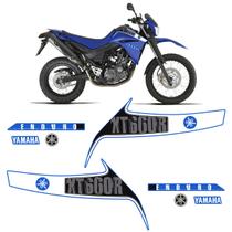 Adesivos Yamaha Xt 660r 2013 Faixa Moto Azul + Emblemas Logo