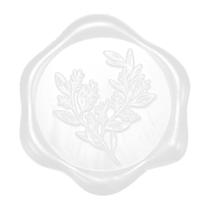 Adesivos Yoption Eucalyptus Wax Seal, pacote com 50, branco pérola, 3 cm Adesivos Yoption Eucalyptus Wax Seal, pacote com 50, branco pérola, 3 cm