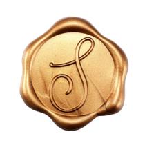 Adesivos Yoption Initial S Wax Seal, pacote com 50, bronze e ouro Adesivos Yoption Initial S Wax Seal, pacote com 50, bronze e ouro