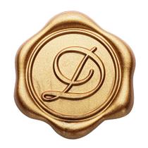Adesivos Yoption Wax Seal D Initial, pacote com 50, bronze e ouro Adesivos Yoption Wax Seal D Initial, pacote com 50, bronze e ouro