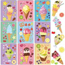 Adesivos ZOIIWA Ice Cream 36 folhas DIY Summer para crianças Adesivos ZOIIWA Ice Cream 36 folhas DIY Summer para crianças