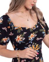 Adhara Vestido Midi Com Recorte Lateral Viscolycra Estampada Adhara Vestido Midi Com Recorte Lateral Viscolycra Estampada