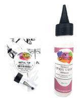 Adhesive Art Glitter Glue Designer seca, transparente, 60 ml com ponta Adhesive Art Glitter Glue Designer seca, transparente, 60 ml com ponta