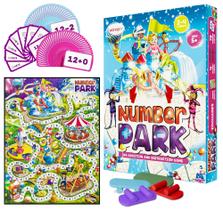 Adição e subtração do jogo de tabuleiro matemático Wonder It Number Park
