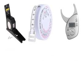 Adipômetro Plicômetro Clínico + Estadiometro + Trena Adipômetro Plicômetro Clínico + Estadiometro + Trena