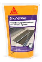 Aditivo Sika 3 Plus 1l Acelerador De Pega Para Concreto Aditivo Sika 3 Plus 1l Acelerador De Pega Para Concreto
