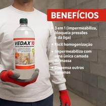 Aditivo Super Impermeabilizante 3 Em 1 Vedax 10 1l