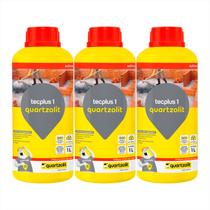 Aditivo Tecplus 1 Quartzolit 1 Litro Kit C/ 3
