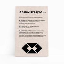 Administração Dicionário Minimalista Quadro Canvas 60X40Cm