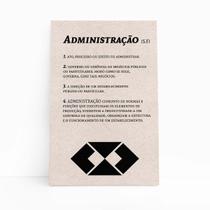 Administração Dicionário Minimalista Quadro Canvas 60x40cm