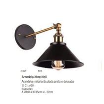 Adn+ Arandela Nina Neli Preta C/dourado P/1 Lamp G9