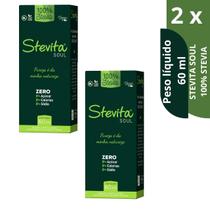 Adoçante 100 Natural Da Folha De Stevia Stevita Soul 60 Ml KIT COM 2 UNID Adoçante 100 Natural Da Folha De Stevia Stevita Soul 60 Ml KIT COM 2 UNID
