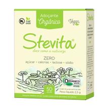 Adoçante 100% Stevia Orgânico Stevita 50 Envelopes