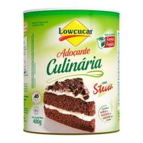 Adoçante Culinário Stévia Lowçucar Lata 400g - Kit 2 Latas - Lowçúcar