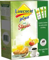 Adoçante Dietético Lowçucar Plus com Stevia pó 50sachês 600mg 30g Adoçante Dietético Lowçucar Plus com Stevia pó 50sachês 600mg 30g