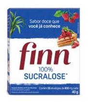 Adoçante Finn Pó Sucralose Com 50 Envelopes