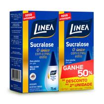 Adoçante Linea Sucralose Gotas com 2 Unidades de 75ml cada Ganhe 50% de Desconto na 2ª Unidade Adoçante Linea Sucralose Gotas com 2 Unidades de 75ml cada Ganhe 50% de Desconto na 2ª Unidade