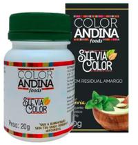 Adoçante Stévia 20g 100 Natural Color Andina Sem sabor residual amargo Adoçante Stévia 20g 100 Natural Color Andina Sem sabor residual amargo