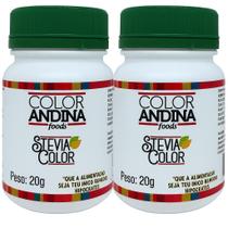 Adoçante Stévia 20g KIT 2 Unidades Color Andina