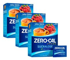 Adoçante Zero-cal Pó Sucralose C/50 Envelopes Kit 3 - Zero Cal