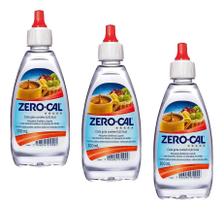 Adoçante Zero Cal Sacarina Liquido 100ml Kit 3