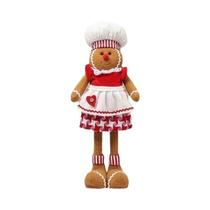 Adorável Boneco De Gengibre Telescópico De Natal Com Chapéu De Chef, Figurinha Decorativa DIY Para