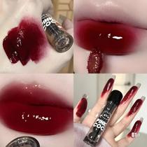 Adorável Urso Espelho Labial Esmalte Batom Líquido Hidratante De Longa Duração Textura Brilhante