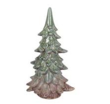 Adorno arvore natal em ceramica verde 27,8x11,4x16,7cm