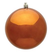 Adorno Bola Brillante cobre Vickerman 10 cm de plástico irrompible