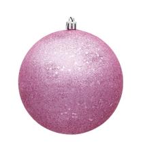 Adorno Bola Rosa con Lentejuelas Vickerman 12 cm Plástico Irrompible