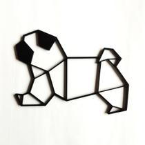 Adorno Cachorro Pug - Quadro decorativo - Cor: Preto