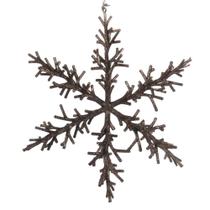 Adorno Copo de Nieve de Ramitas de Chocolate Vickerman 12 cm Pack de 3 Adorno Copo de Nieve de Ramitas de Chocolate Vickerman 12 cm Pack de 3