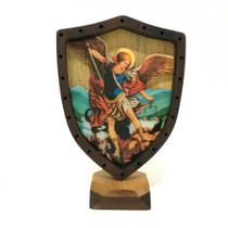 Adorno de Mesa Escudo São Miguel Arcanjo 20cm