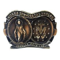 Adorno de Mesa - Nossa Senhora das Graças - Ouro Velho - 08 cm
