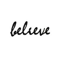 Adorno De Parede Believe - Palavra Decorativa - Quadro - Cor: Preto