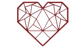 Adorno De Parede Coração Geométrico 3d Quadro Decoração Adorno De Parede Coração Geométrico 3d Quadro Decoração