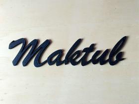 Adorno De Parede Maktub - Já Estava Escrito / Palavra