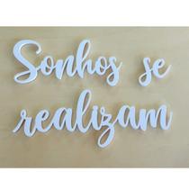 Adorno De Parede Sonhos Se Realizam - Decoração, Lettering Adorno De Parede Sonhos Se Realizam - Decoração, Lettering