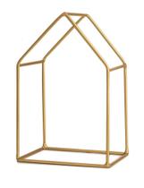 Adorno Em Metal Dourado Formato Casa Med 10142m Mart - LC