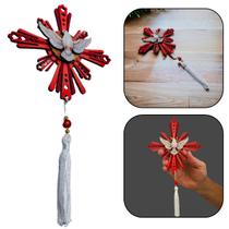 Adorno Escapulário de Porta Divino Espírito Santo com Pompom Adorno Escapulário de Porta Divino Espírito Santo com Pompom