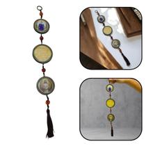 Adorno Escapulário De Porta Nossa Senhora das Lágrimas Oração e Pompom