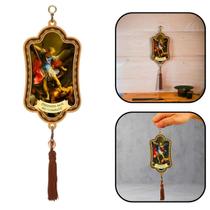 Adorno Escapulário De Porta São Miguel Arcanjo com Pompom Adorno Escapulário De Porta São Miguel Arcanjo com Pompom