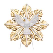 Adorno Espírito Santo Metal com Strass Mesa ou Parede 25 cm AR814