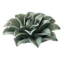 Adorno Flor Decorativa Ceramica Verde 14,7cm DL0061 BTC