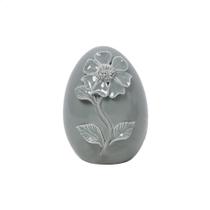 Adorno Flor Royal 10x07x08 Ceramica Cinza