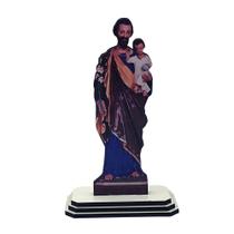 Adorno Imagem São José de Mesa Madeira 12 cm