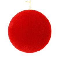 Adorno Navideño Bola Aterciopelada Vickerman Roja 10 cm