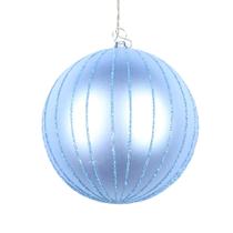 Adorno Navideño Bola Brillante Mate Vickerman Color Azul Periwinkle